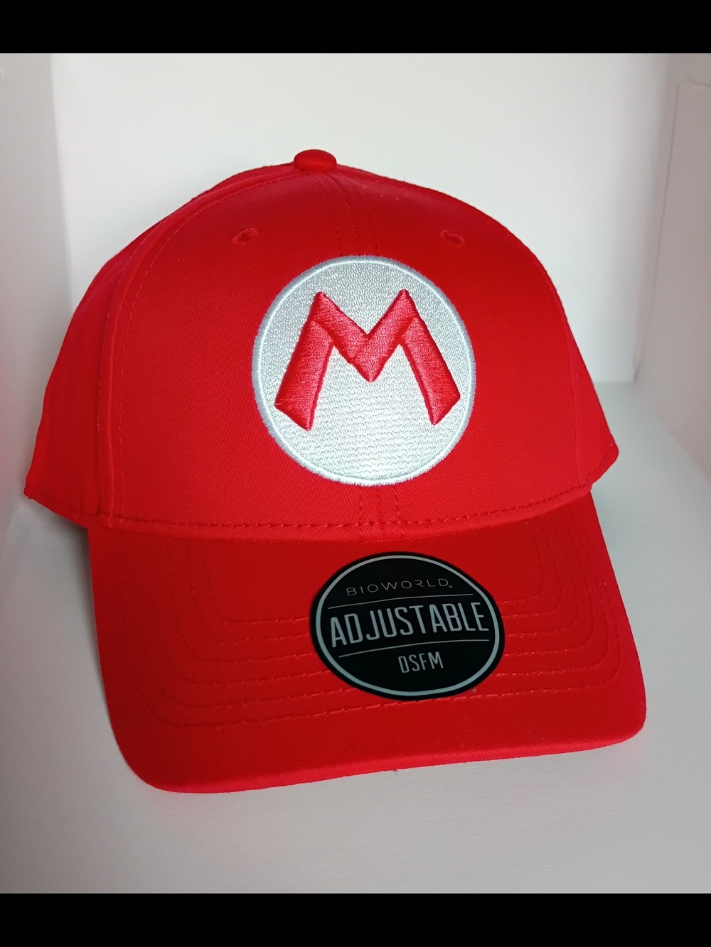 Bioworld Super Mario Red Baseball Cap with White